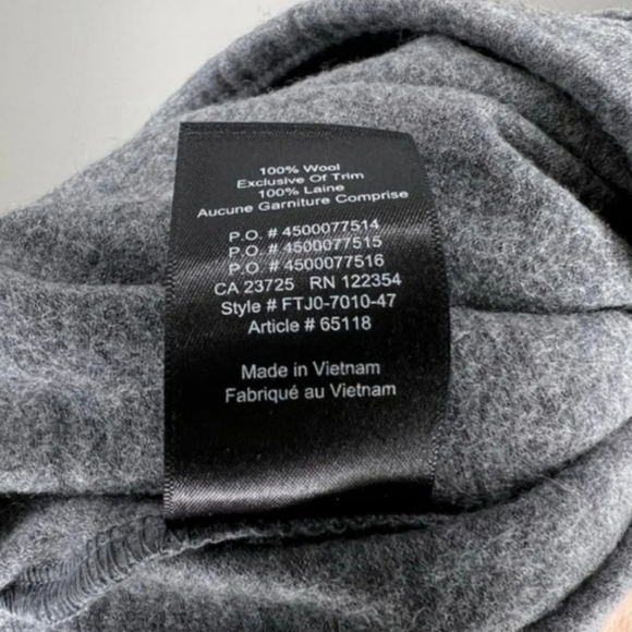 Aritzia Babaton Women's Wool Blend Grey Wrap Skirt Size Small - Picture 6 of 8